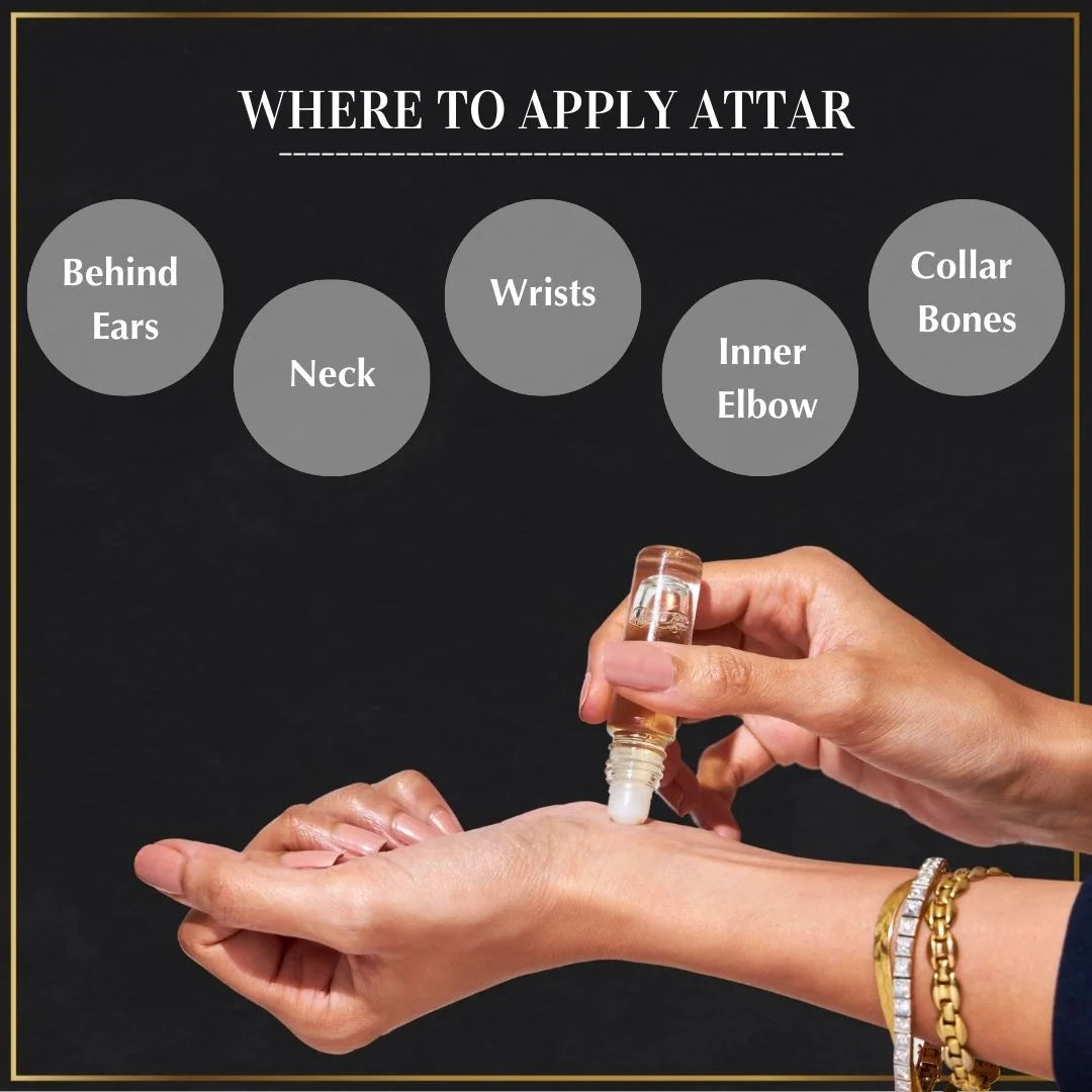 Dukhni Luxury Attar Set Apply On Wrist Neck Inner Elbow Collar Bone For Long Lasting Fragrance UK