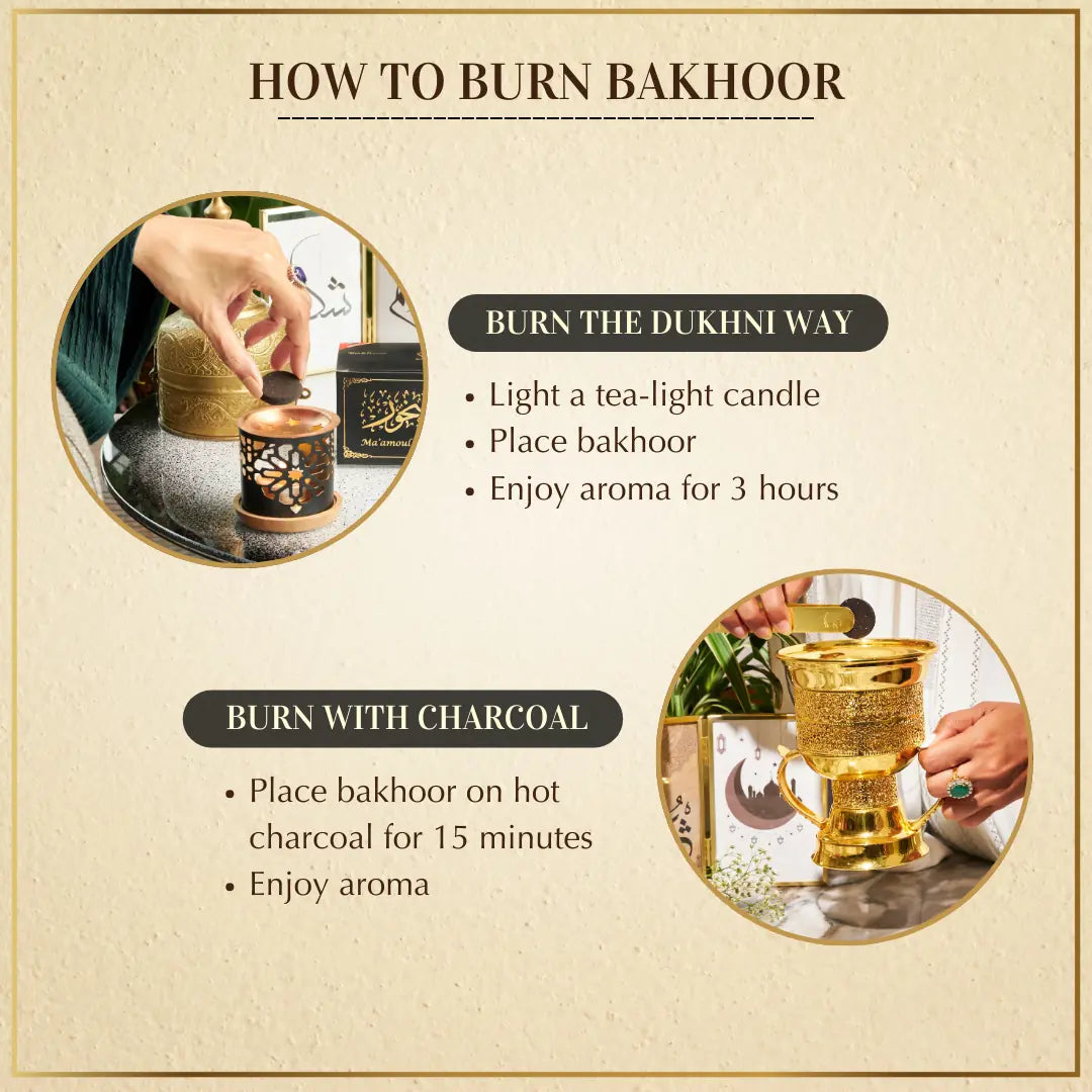 Easy To Burn Premium Ma'amoul Bakhoor On Dukhni Smokeless Burner Non Toxic Smoke Free Or Charcoal UK