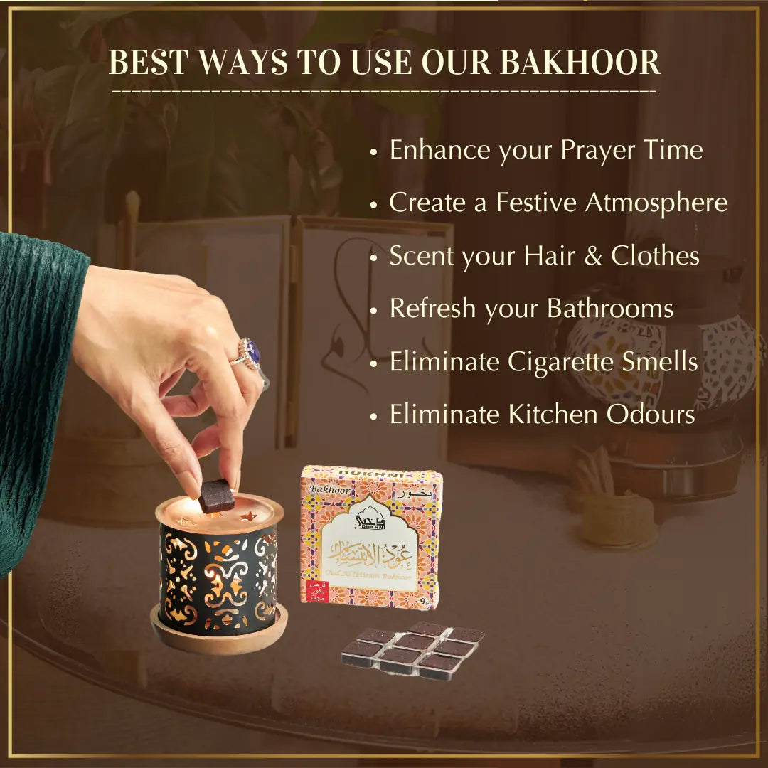 Enhance Prayer Time Eliminate Bad Odours Scent Your Clothes And Hair With Oud Al Ibtisam Bakhoor And Burner UK