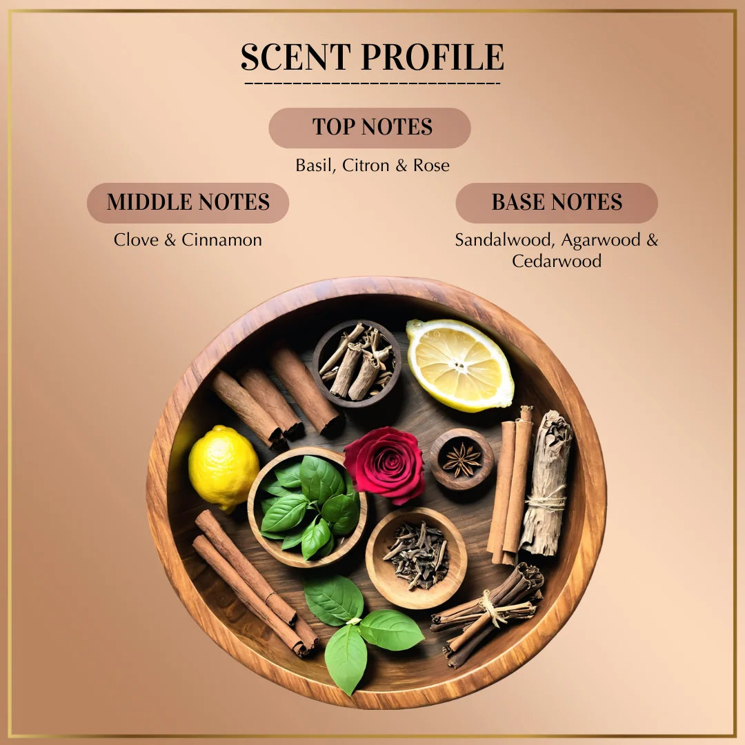 Oud Al Khaleeji Basil Citron Rose Cedarwood Oud Bakhoor Infuse Your Space With Zesty Scent Of Khaleeji Bakhoor Mist UK