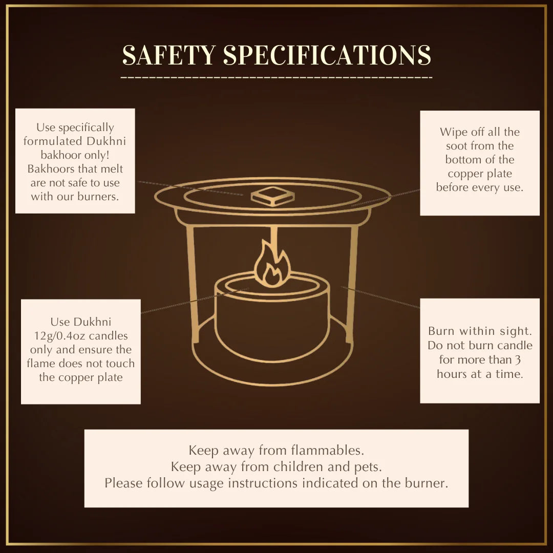 Safety Specifications While Using Dukhni Smokeless Burner Safe For Pets Kids UK