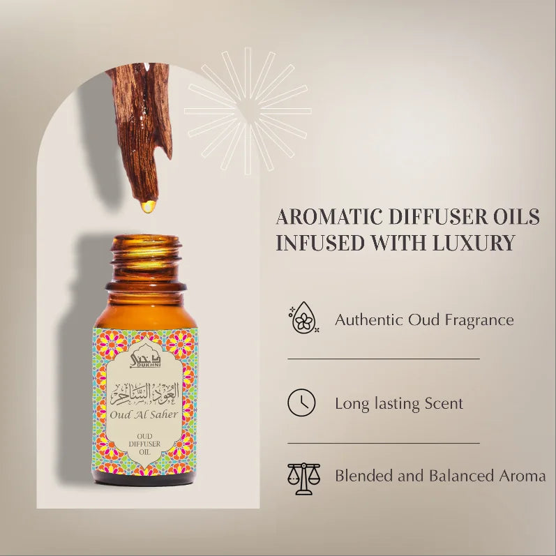 3 10ml Citrusy Essential Oil Blend Authentic Oud Fragrance And Oil Burner Long Lasting For Relaxation UK