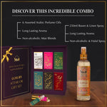 6 6ml Luxury Non Alcoholic Arabic Roll On Perfume Oils And 250ml Oud Room Spray Natural Mist Air Freshener UK