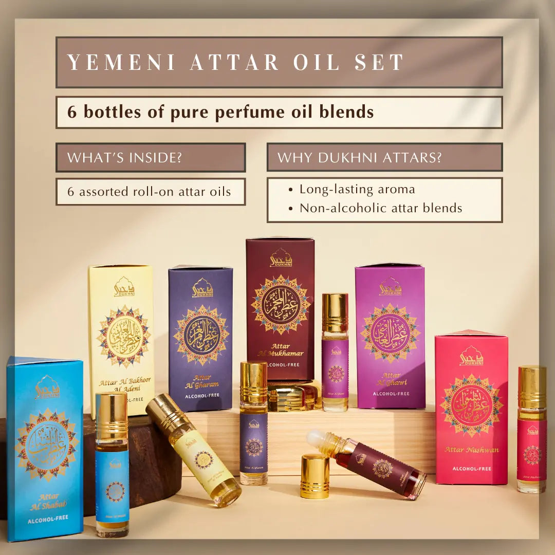 6 6ml Non Alcoholic Arabic Roll On Perfume Oils Mini Perfumes Arabic Attar Halal Ideal Ramadan Gift Set UK