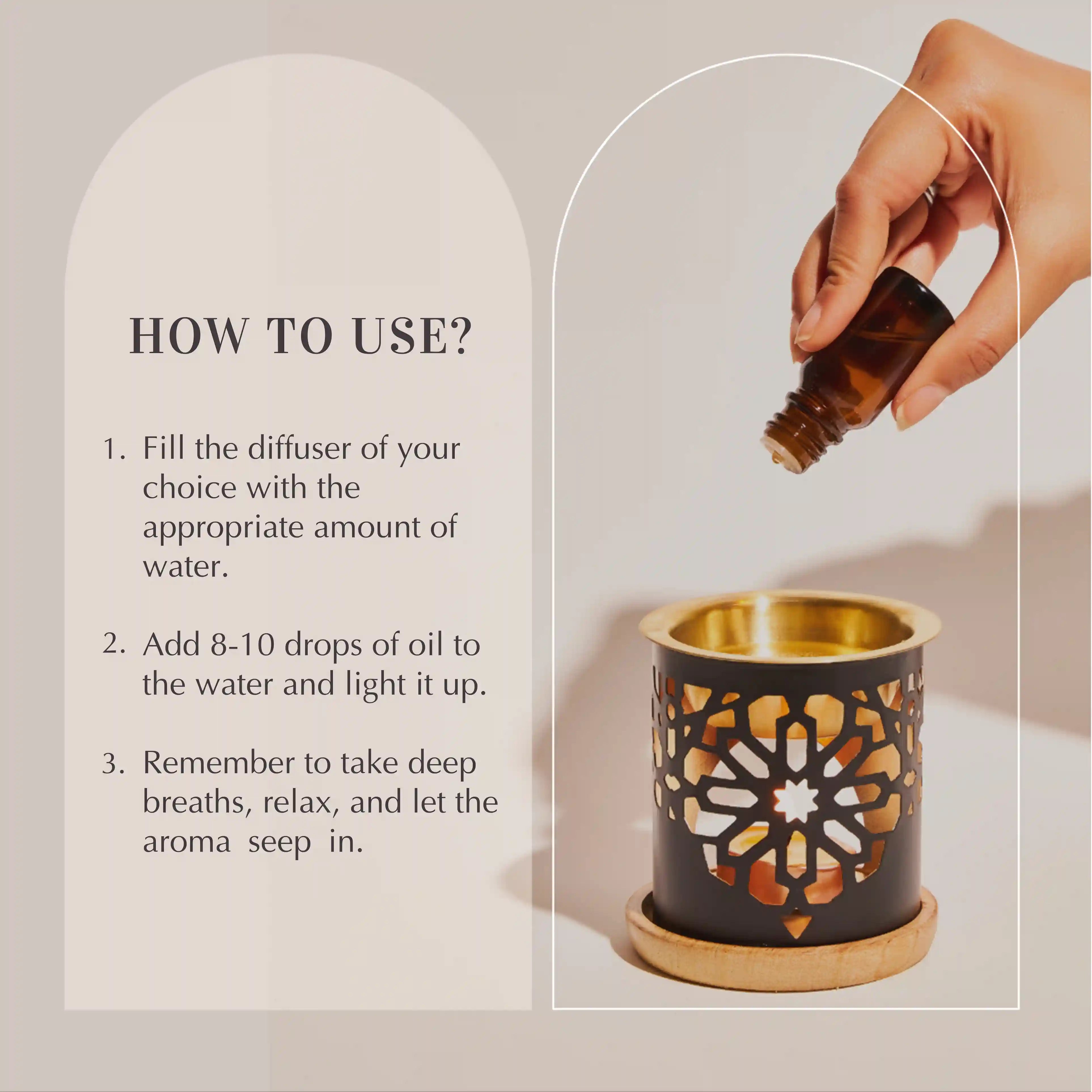 Burn Oudh Qamar Diffuser Oil Using Dukhni Oil Burner During Prayer For Wonderful Aroma Perfect For Gifting UK