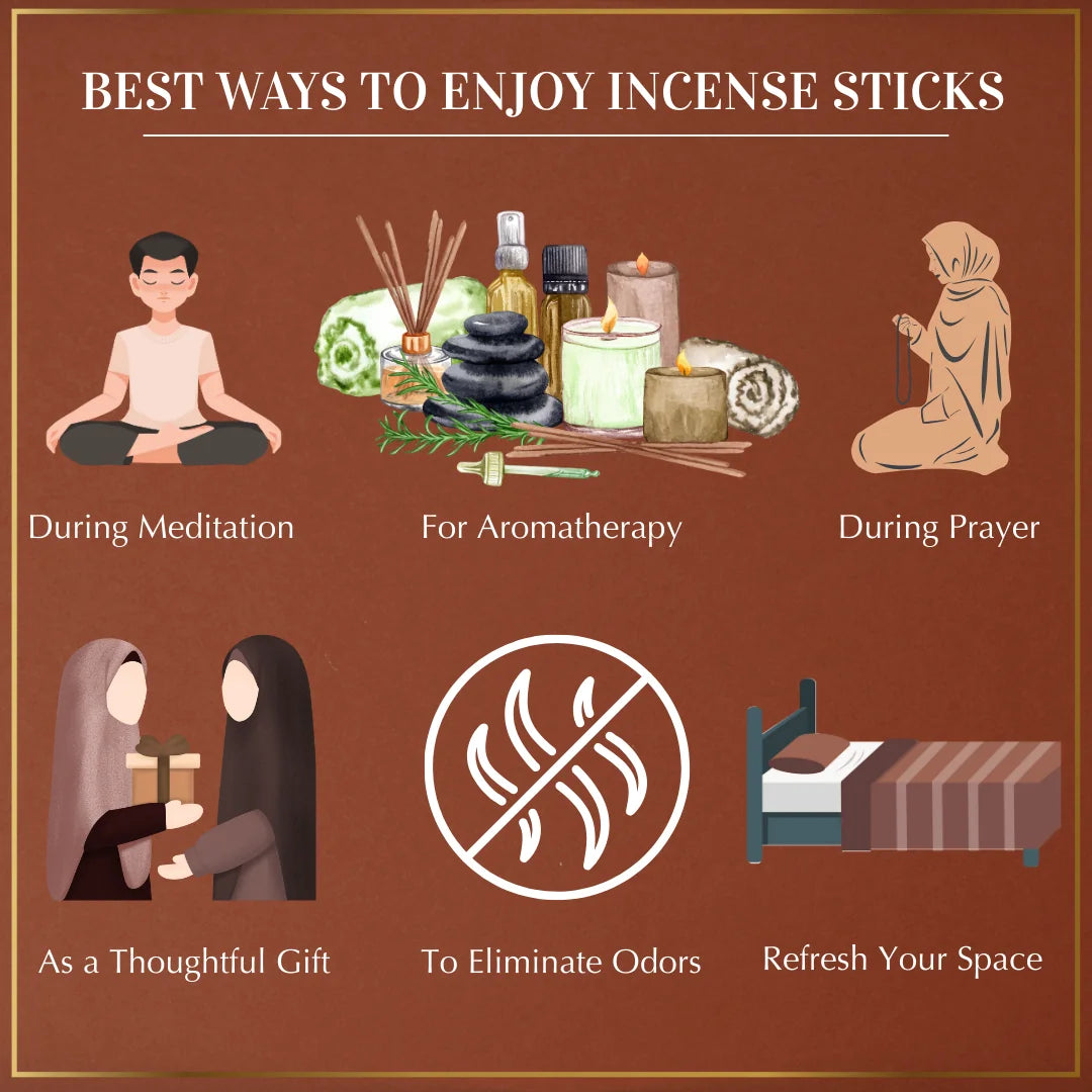 Burn Premium Incense Sticks Gift Set For Relaxation Aromatheraphy Prayer Gift UK