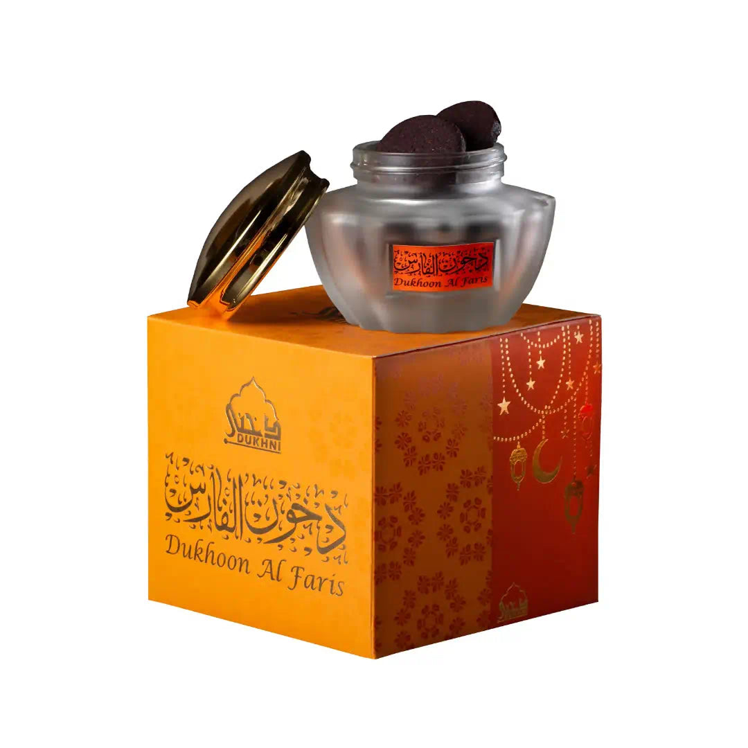 Dukhni Dukhoon Al Faris Arabic Incense Luxurious Oudh Bakhoor UK