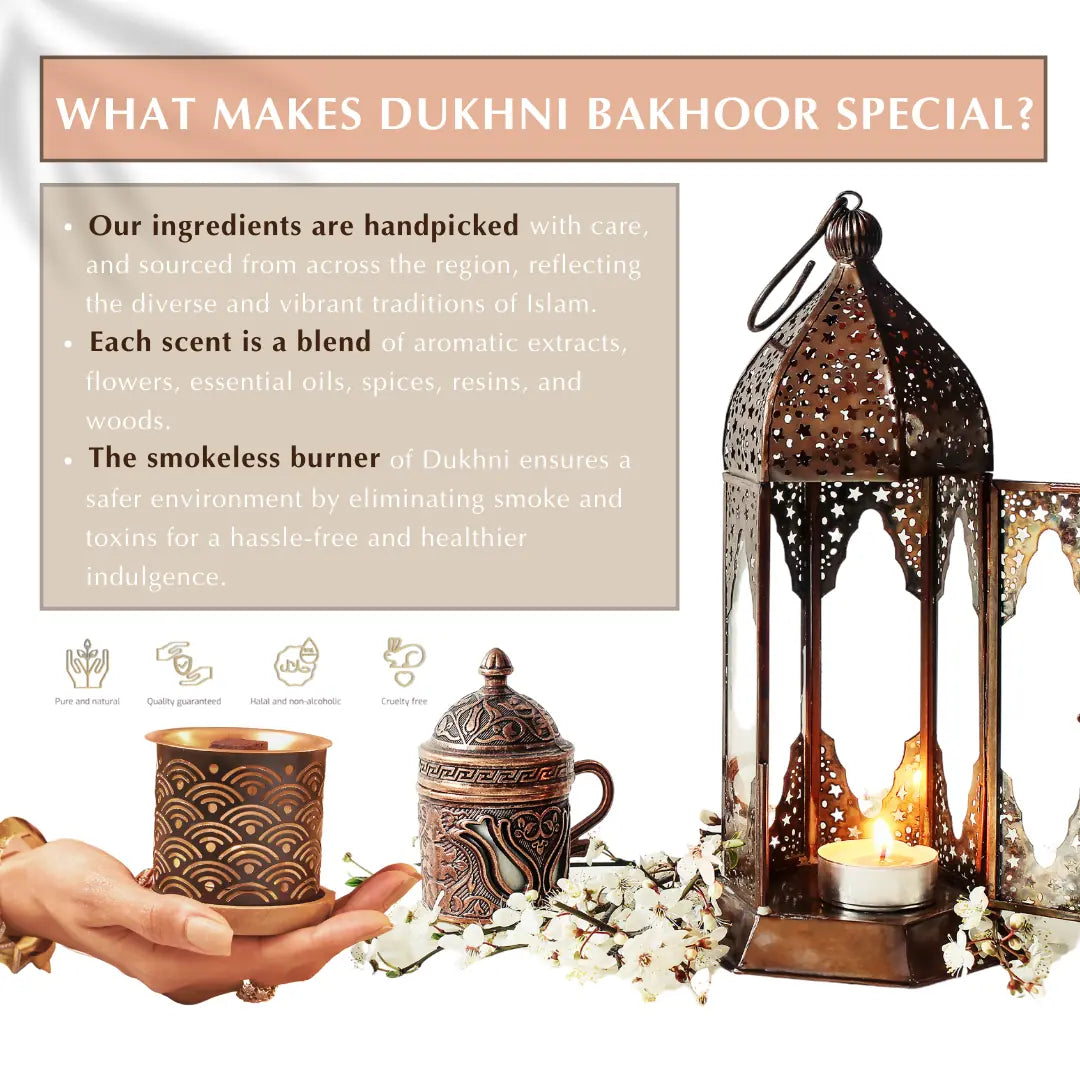 Dukhni Maamoul Oud Bakhooor Long Lasting Handmade Cruelty Free And Non Toxic Mess Free Oriental Smokless Burner UK