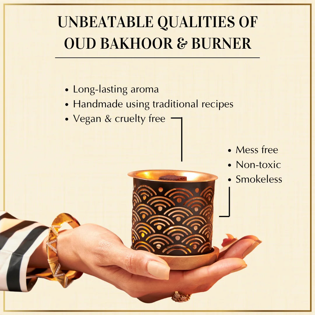 Oud Bakhoor Variety Box & Burner (Pack of 3) | Oud & Burner