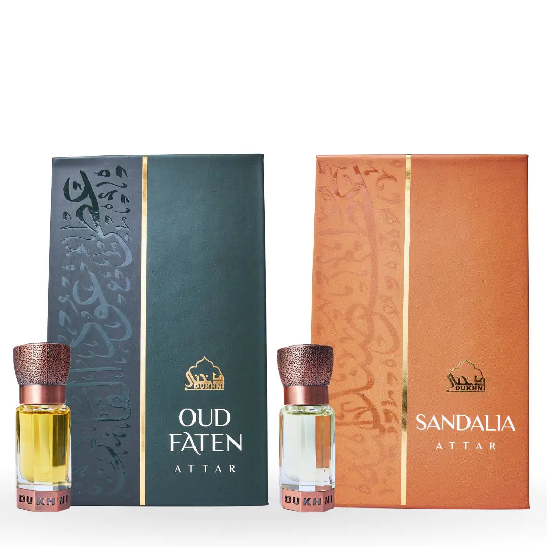 Dukhni Oud Faten Attar Oil And Sandalia Attar Oil Combo Eid Gift UK