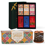 Dukhni Oud Bakhoor Variety Box With Burner And Premiere Attar Oil Set Combo Eid Gift UK