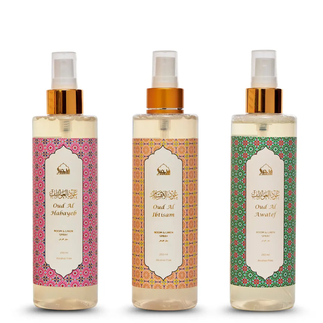 Dukhni Oud Al Awatef Ibtisam Habayeb Mist Sprays Combo UK