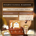 Dukhni Sandal Bakhoor Get 3 Boxes Of Sandalwood Based Bakhoor Incense Rich Aroma For Your Home Office UK