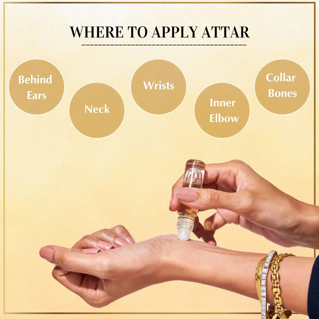 Dukhni Yemeni Attar Set 6 Arabic Attars Apply On Wrist Neck Inner Elbow Blended By Artisanals Free From Chemical UK