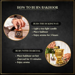 Easy to burn premium oud bakhoor on Dukhni Smokeless burner non toxic smoke free 