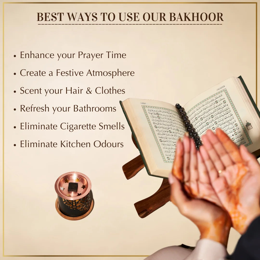 Enhance Prayer Time Eliminate Bad Odours Scent Your Clothes And Hair With Oud Bakhoor And Burner UK