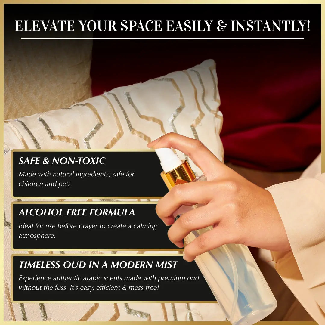 Oud Al Madhmoon Mist Spray | Instant room & linen oud mist