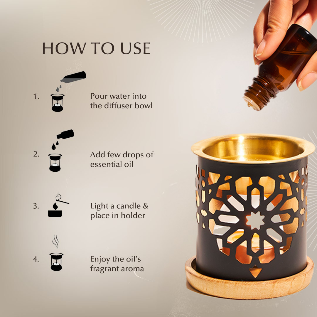 Eastern Style Oil Diffusers Dukhni Oriental Diffuser Oil Burner | Aromatic Home Fragrance Solution ...