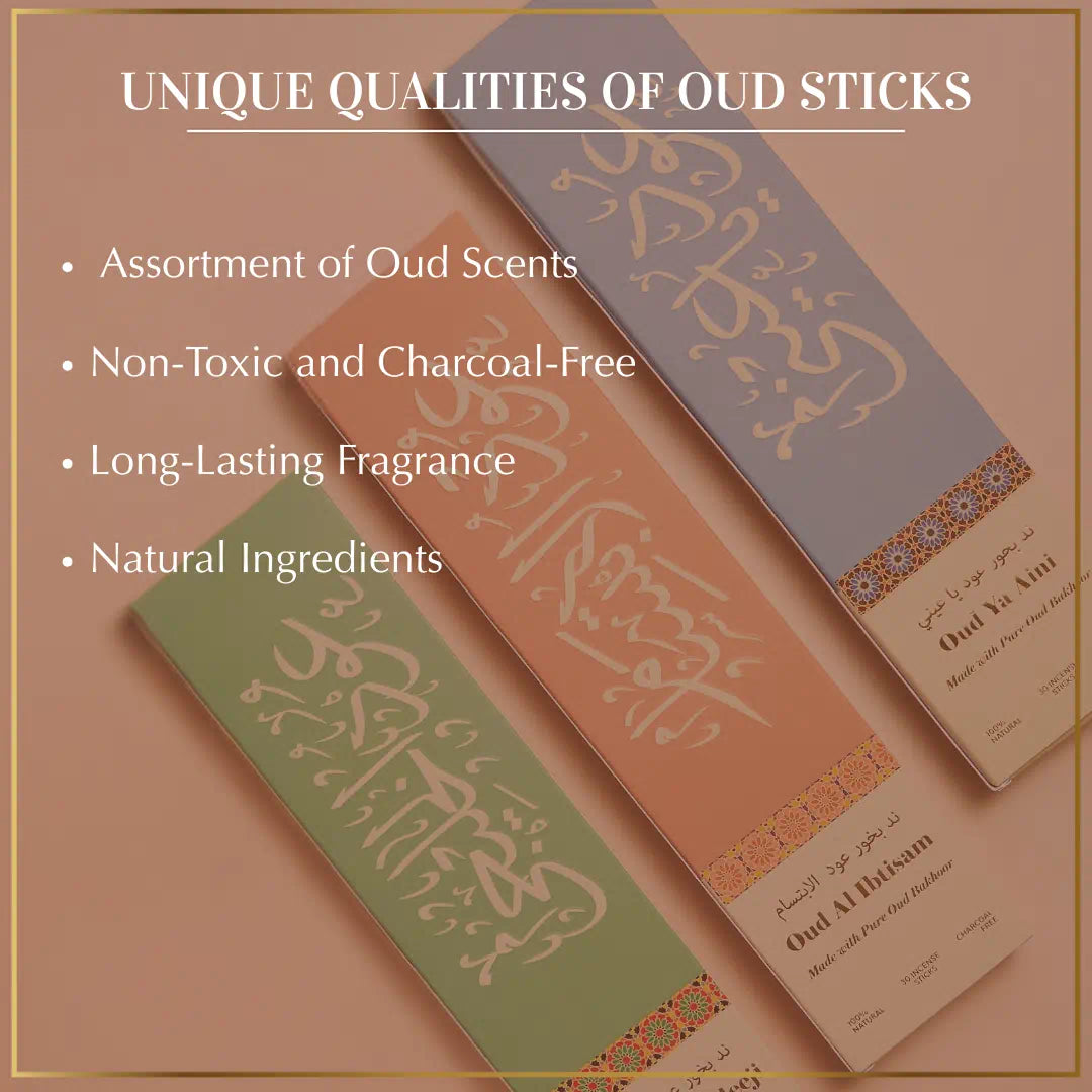 Assorted bakhoor sticks pack agarbatti sticks for home and gifting bakhoor incense sticks charcoal free burning longlasting scents