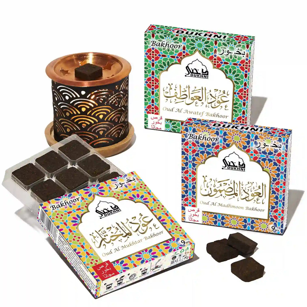 Bakhor 3 assorted trays for home fragrance