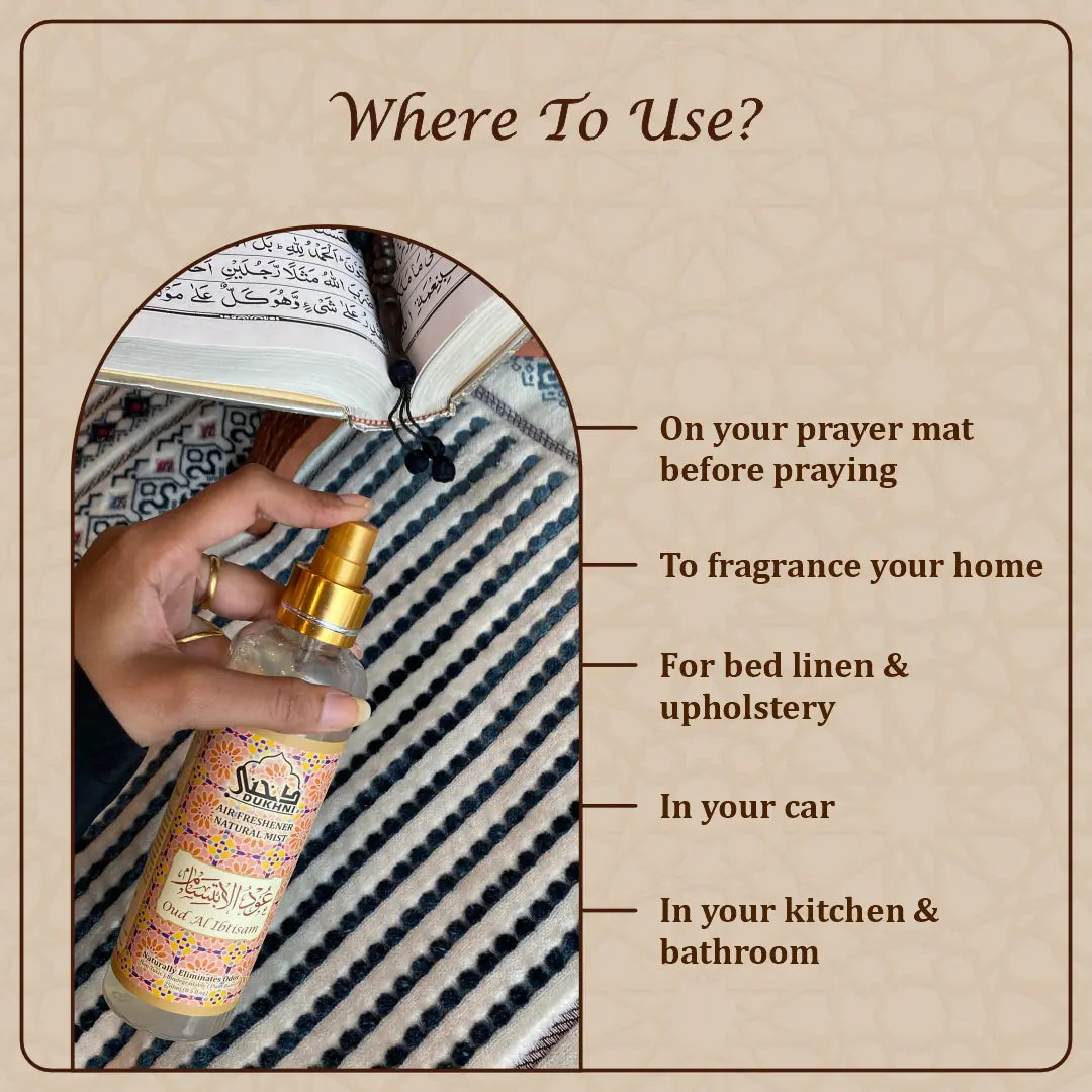 Oud Room And Linen Sprays Perfect For Use On Prayer Mat Living Room Bathroom Car Study  Room Kitchen Upholstery UK