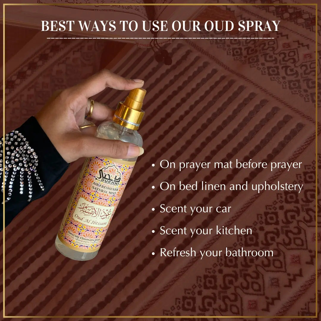 Oud Spray Perfect For Every Space Use On Prayer Mat Living Room Bathroom Car Study Room Kitchen Upholstery UK