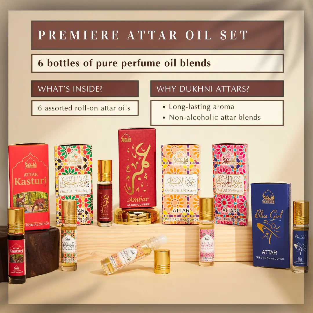 Dukhni Premiere Attars Mixed Scents Non Alcoholic Halal Attars Perfect For Ramadan Gifting Arabic Scents UK