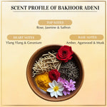 Scent Description Jasmine Rose Ylang Ylang Agarwood Scent Adeni Bakhoor UK