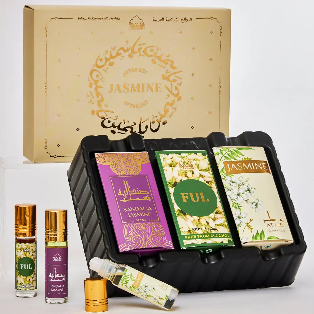 Jasmine Attar Oil Set | Gift set with roll-on perfume oil